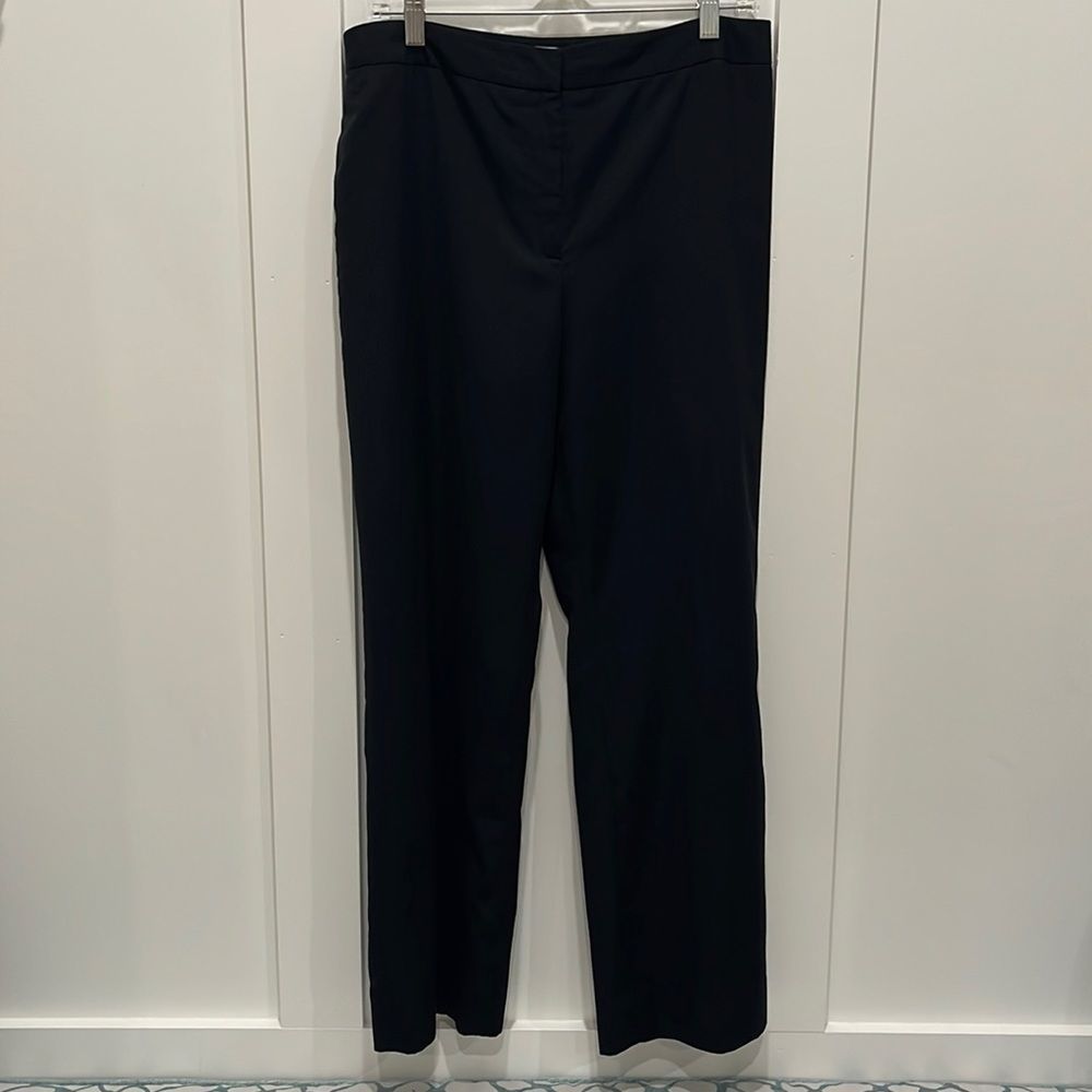 Ann Taylor Loft Petites black pin striped dress slacks
